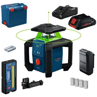 Zdjęcie produktu dla Bosch Professional – laser obrotowy Bosch GRL18V-4-34CVG, 1 akumulator ProCORE18V 4 Ah