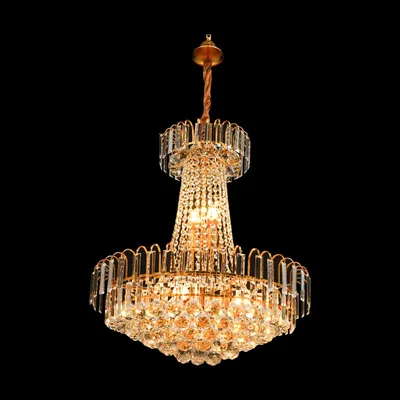 Produktbild von 60x70cm LED Moderner Luxus Kronleuchter Kristall Metall Deckenleuchte Deckenlampe 220V (Gold) für Wohnzimmer Schlafzimmer Esszimmer Flur Bar Café Restaurant Hotel