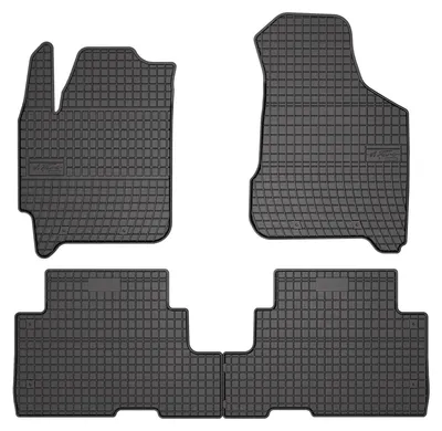 Productafbeelding van Rubberen automatten voor Kia Carens II 2002-2006 (MPV) – 4-delig, zwart, op maat