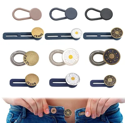 12-teiliges Hosenknopf-Verlängerungs-Set, verstellbar, ohne Nähen