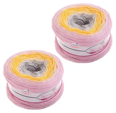 2 x 250g Farbverlaufsgarn Rainbow Bobbel Strickwolle Häkelgarn Sommerwolle Farbwahl Sommerblume