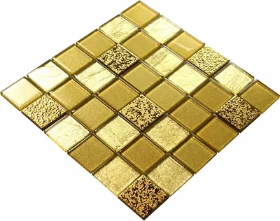 Zdjęcie produktu dla Złota mozaika szklana "GOLD MAGIC", dekoracyjna złota płytka do kuchni i łazienki, złota mozaika, nowoczesna złota płytka