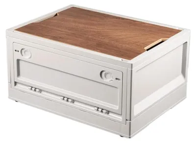 Productafbeelding van Opbergboxen met deksel 38L, opvouwbare campingbox in plastic
