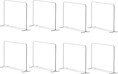 Produktbild von 4/6/8 Stück Schrankregalteiler, glatte Oberfläche, abgerundete Kanten, einfach zu installierende Schrankorganisation, transparente Drahtregaltrenner