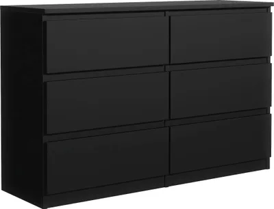 Produktbild von Mobelsta Kommode, Schrank mit Schubladen, Modernes Sideboard, Schubladenschrank, Kommodenschrank, Schwarz 120x78,5x39 cm