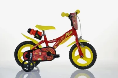 Produktbild von Dino Kinderfahrräder Jungen Flash 12 Zoll 21 cm Jungen Über Treppen Rot/Gelb