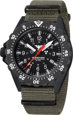 KHS SH2HC.NSGO Herrenuhr Quarz Shooter MKII mit Natoband Olivgrün 1