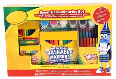 Image de Coffret l'essentiel du coloriage 59 pièces - feutres, crayons, peinture - crayola - dessin