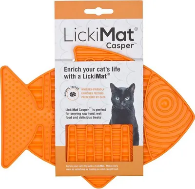 Zdjęcie produktu dla LickiMat Casper Cat - 22 x 16 cm, kolor: pomarańczowy
