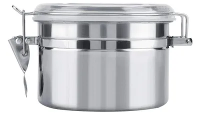 Edelstahl-Vorratsdose 800 ml, luftdicht, transparent