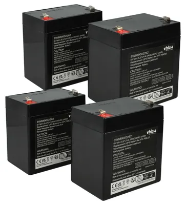 Produktbild von vhbw 4x Akku Ersatz für APC RBC20 für USV (4500 mAh, 12 V, AGM)