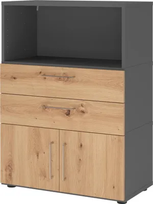 Produktbild von Hammerbacher Kombischrank FlexWall 3OH graphit/asteiche