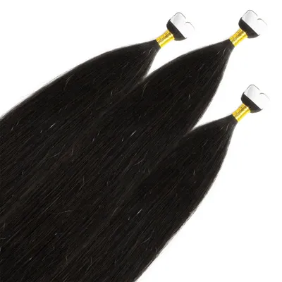 Obrázok produktu pre Mini Tape Extensions Premium prírodné vlasy #2/0 čierne