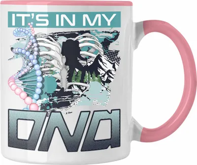 Produktbild von Trendation - Wandern Tasse Geschenk für Wander-Liebhaber Spruch It's In My DNA Geschenkidee Lustig (Rosa)