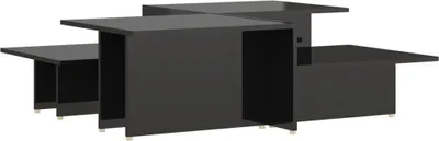 Produktbild von vidaXL Couchtische 2Stk. Hochglanz-Schwarz 111,5x50x33cm Holzwerkstoff