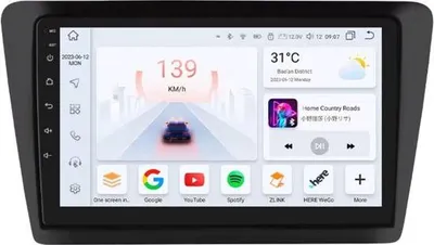Obrázok produktu pre Autorádio s Bluetooth a CarPlay pre Skoda Rapid (2013–2019) – kompatibilné s Apple a Android – stereo systém s navigačným systémom – 3 GB RAM, 32 GB úložného priestoru