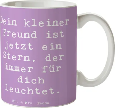 Produktbild von Mr. & Mrs. Panda Trinkbecher Spruch Trauerbewältigung Haustierverlust - Lavendeltraum - Geschenk, Keramiktasse, Kaffeebecher, keramik, Hoffnung, Inspiration, Becher