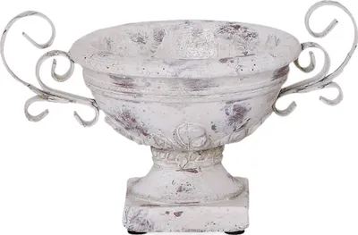 Produktbild von Keramik Pflanzpokal oval Deko-Schale für draussen Ø 17 cm