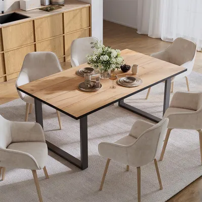 Image de Table à manger Vicco Avido Chêne de force doré 180x100cm, Model 58471
