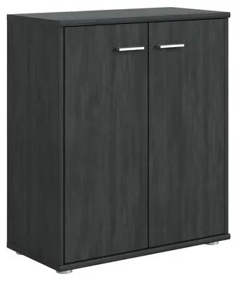 Produktbild von Kommode Sideboard Schrank TOMMY Esche grau, Anrichte mit 2 Türen inklusive Einlegeboden