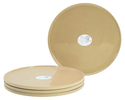 Zdjęcie produktu dla CreaTable, 21653, kolor piaskowy, zestaw 4 talerzy obiadowych, kamionka