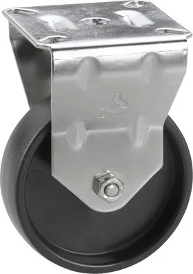 Produktbild von Tarrox Edelstahl Apparate Bockrolle bis 60 kg, 100x24 mm, Plattengröße 67x60 mm