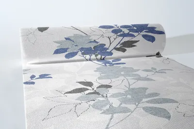 Produktbild von Airlaid Tischläufer Chrissy in Blaugrau, 40 cm x 24 m, 1 Stück - Mank