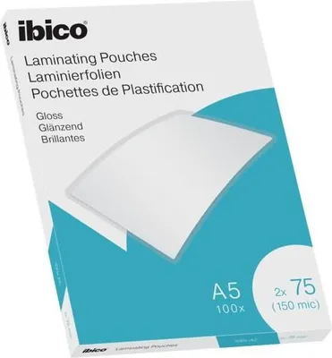 Produktbild von Ibico 627314, Transparent, Glänzend, A5, 154 mm, 216 mm, 100 Stück(e)