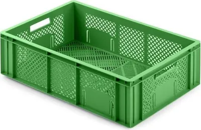 Produktbild von Eurobehälter Obst- und Gemüsekasten | HxBxT 17,1x40x60cm | 33 Liter | Grün | Obst-Gemüsekiste, Obstkorb, Transportbox