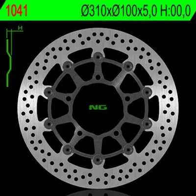 Image de NG BRAKES Bremsscheibe schwimmend rund