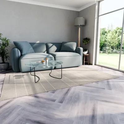 Produktbild von HAGO24 Klebevinylboden 2,23m² Grau Kiefer Bodenbelag Laminat Holzmusterung 2mm Dicke Wasserresistent PVC 16 Planken Feuchtraumgeeignet