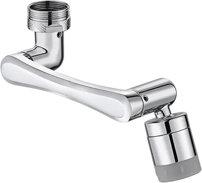 Obrázek produktu pro Měděný regulátor průtoku na baterii, otočný nástavec na baterii o 360° se 2 vodními režimy, silikonový perlátor