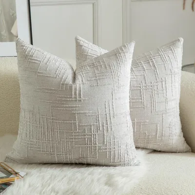 Obrázok produktu pre Sada dvoch obliečok na vankúše z velúru, 60x60 cm, perleťovo sivá farba