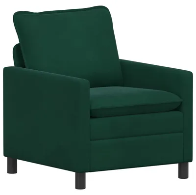 Zdjęcie produktu dla Sofa vidaXL, ciemnozielona, 76 x 81 x 87,5 cm, aksamit