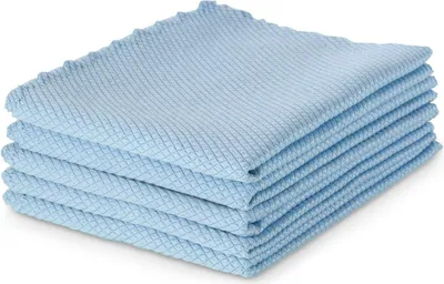 Produktbild von 5er-Pack Glasreinigungstücher, Mikrofasertücher zum Polieren und Trocknen, fusselfrei, streifenfrei, wiederverwendbar, für Autos, Spiegel und Edelstahl (Blau, 30 x 40 cm)$ Blaue Mikrofasertücher zur Glasreinigung, Tücher für Fenster, Spiegel und Edelstahl, fusselfrei, streifenfrei, super saugfähig, 5er-Pack$ Mikrofasertücher für die Küche - Küchenreinigungstücher-Set, saugfähige Glasreinigungstücher für den Haushalt - extra weiche Haushaltsreinigungstücher (5er-Set)