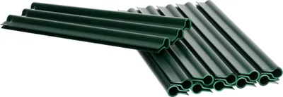 Produktbild von Sellon24® 20 Stück Befestigungsclips Klemmschienen 19 cm für PVC Sichtschutz Streifen Zaunblende Folie Doppelstabmatte Grün