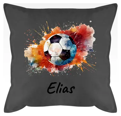 Produktbild von Kissen 50x50 - Geschenk für Fußballer und Fußballfans - 50 x 50 cm - Grau