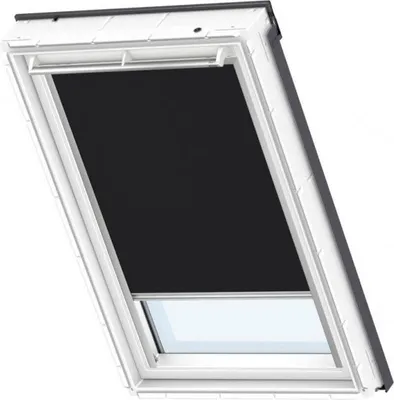 Image de Store fenêtre de toit VELUX occultant manuel noir DKL MK04, cadre gris
