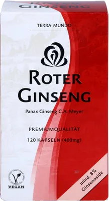 Immagine prodotto di Ginseng rosso 400 mg 8% da Terra Mundo Capsule 120 Capsule