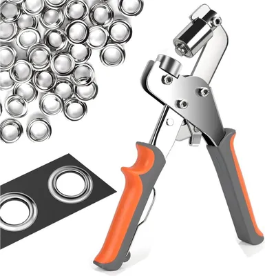 Obrázek produktu pro Profesionální kleště na očka s 300 očky 10 mm pro plachty a tkaniny