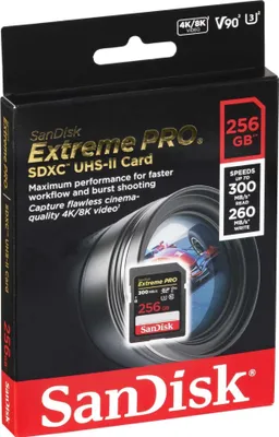 Image de SanDisk ExtremePRO SDXC V90 256G 300MB UHS-II SDSDXDK-256G-GN4IN