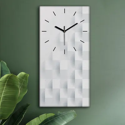 Produktbild von Wohnzimmer Leinwand Uhr Geräuschlos Küche 30x60 Geometrisch, Abstrakt, Textur, schwarze Zeiger