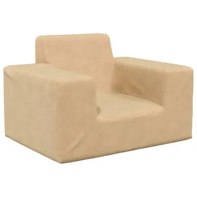 Produktbild von vidaXL Kindersofa Creme Weich Plüsch