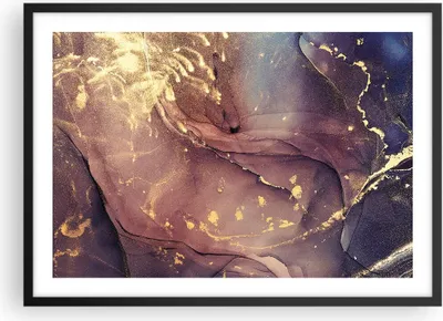 Produktbild von Gerahmtes Poster - Schwarzer Rahmen - Stein Gold Marmor - 70x50 cm - Wand Bild - Wanddeko - Wandbilder - Kunstposter - Wandposter - Bilderrahmen - Bilder - Kunstdruck - P2BAA70x50-4714