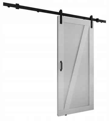 Produktbild von KierMoebel Schiebetür Komplettset LOFT ADIO 3 Weiß 86x205x3,2 cm, Wohnzimmer Schiebetür