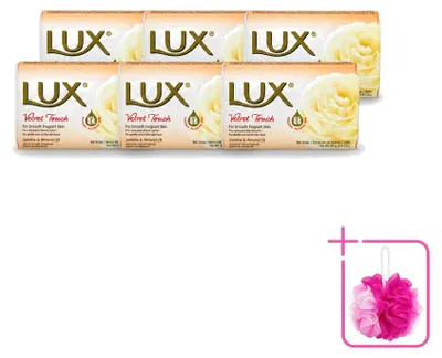 Productafbeelding van 6 x Lux Velvet Touch zeep - Hydraterend - 80 g - Voordeelverpakking - 6 stuks