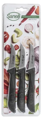 3er-Set gebogene Obst- und Gemüsemesser, 7 cm Klinge