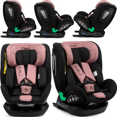 Produktbild von MoMi URSO Auto Kindersitz - 40-150cm, Bis 36kg,  I-SIZE, ISOFIX - Schwarz/Rosa