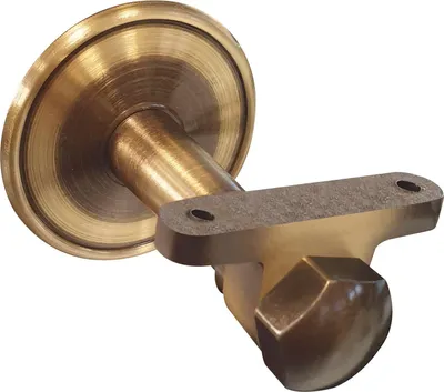 Immagine prodotto di Supporto per corrimano con staffa, rosette ø 70 mm, distanza dalla parete 65 mm, ottone patinato
