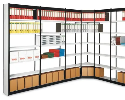 Produktbild von Büroregal Progress 2000 Endseite TxH 40x225cm schwarz/lichtgrau